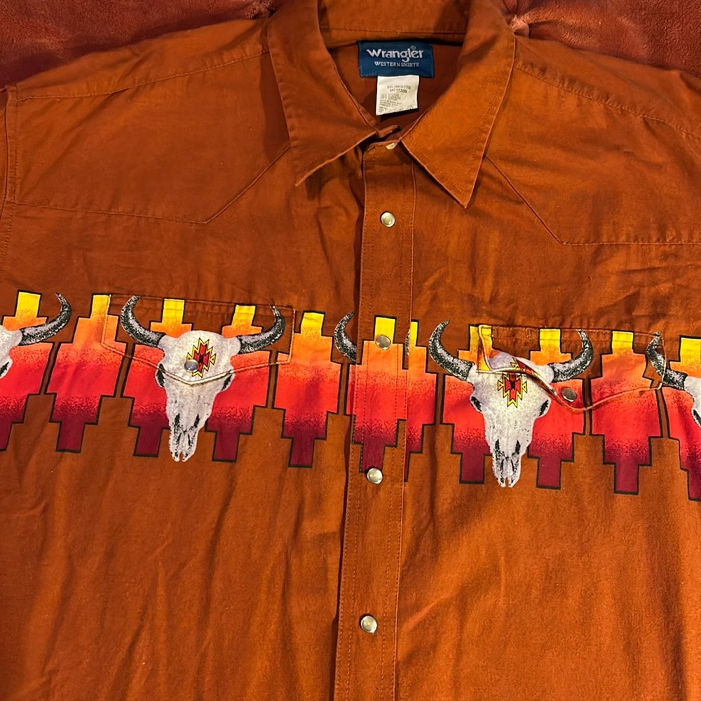 Vintage wrangler button down, pearl like snaps, XXL